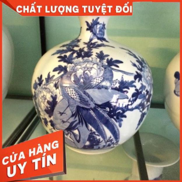 Giá hủy diệt -  Bình hút lộc vẽ chim trĩ hoa phù dung