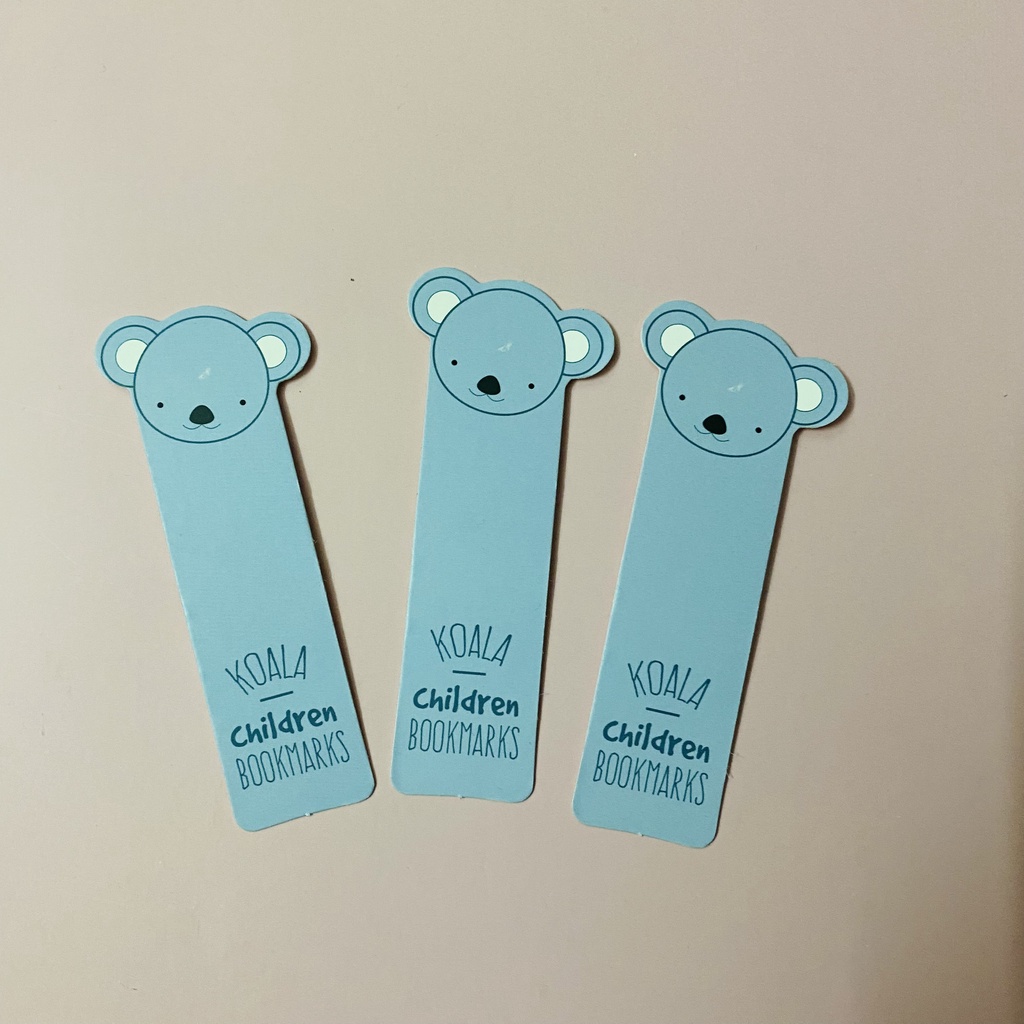 Kẹp sách đánh dấu trang bookmark giấy cứng hình động vật cute Deme