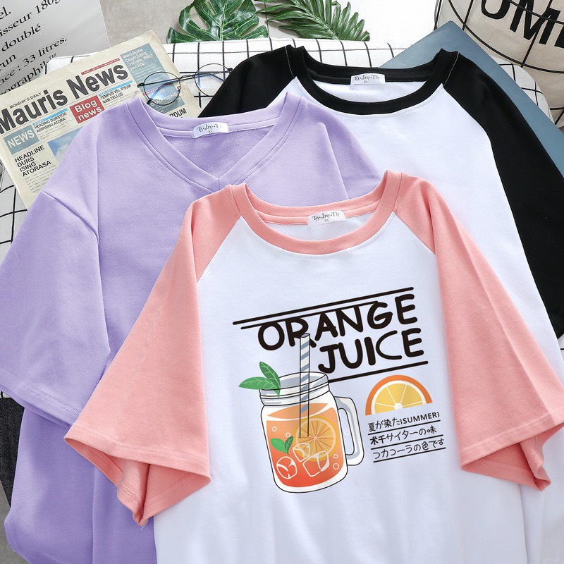 Áo thun cotton HAZEE Unisex in họa tiết JUICE Basic Tee phom rộng mặc nhóm du lịch đi học