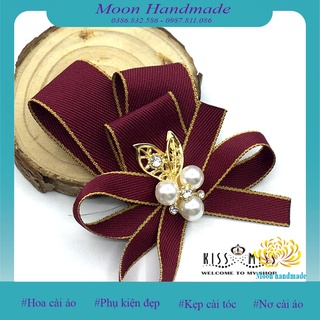 Cài áo nơ thiết kế Ghim cài áo nữ Moon Handmade