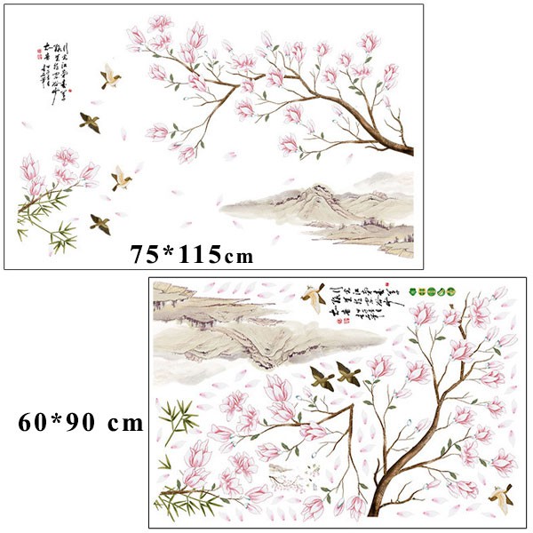 Decal dán tường - Giấy dán tường - Nhành hoa xuân - flowerdecal