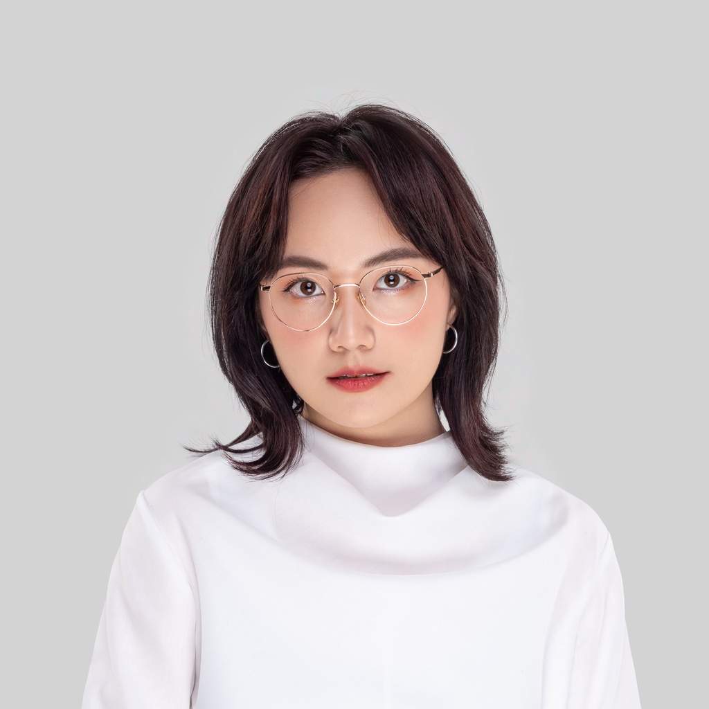 Gọng kính cận nam/nữ WeeHours WHIZ, dáng tròn thời trang, chất liệu kim loại không gỉ | BigBuy360 - bigbuy360.vn