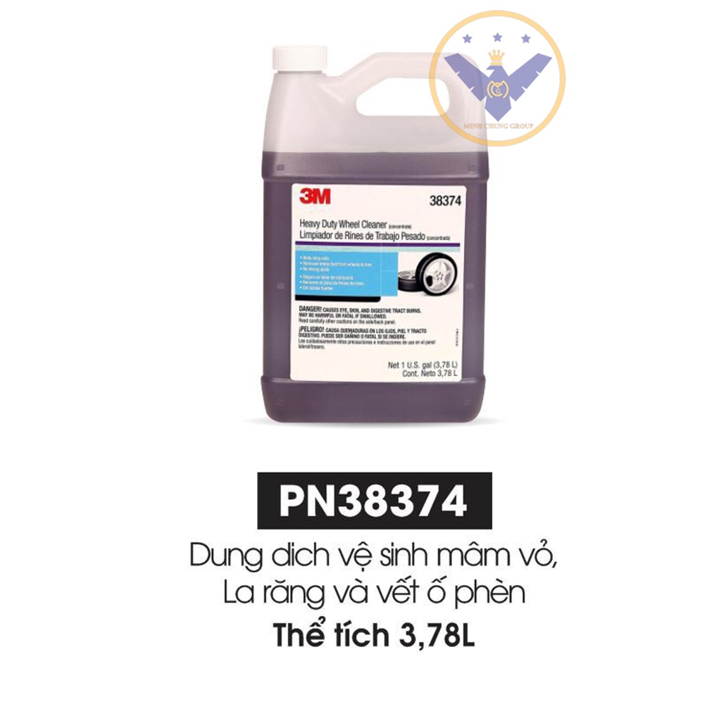 Dung dịch tẩy rửa lazang vành mâm xe 3M Heavy Duty Wheel Cleaner 3.78L