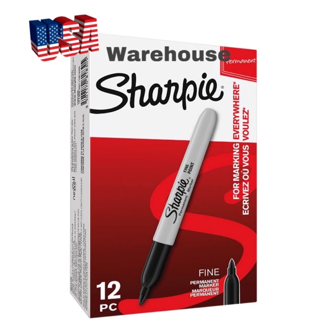 Bút Sharpie đầu Fine USA chính hãng vẽ trên mọi bề mặt
