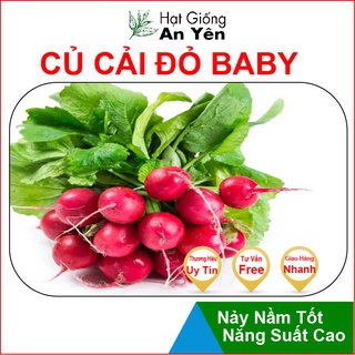 Hạt giống Củ Cải Đỏ Cherry thu hoạch sớm, dễ trồng, nảy mầm cao, sinh trưởng khoẻ