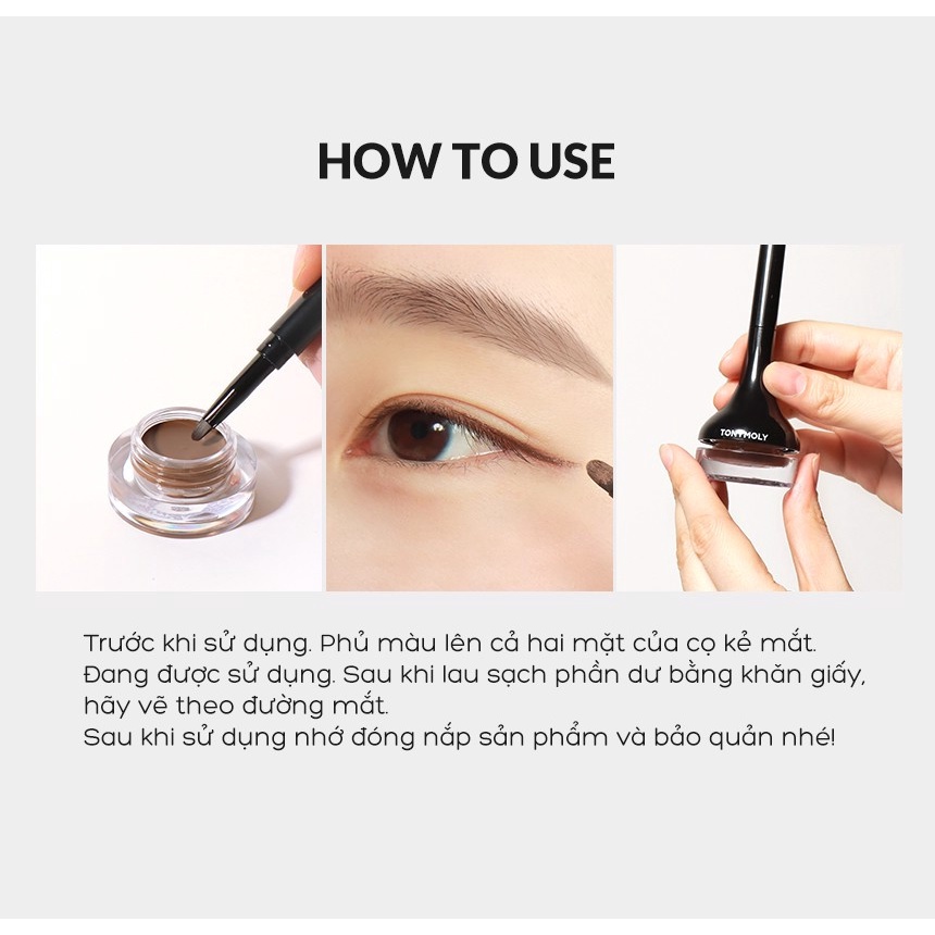 Kẻ Mắt Dạng Gel TonyMoly Backstage Gel Eyeliner 4g - 01 Black 02 Brown