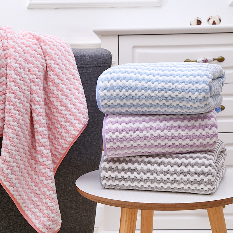 Khăn Tắm Bông San Hô Siêu Mềm Mịn Siêu Thấm 140x70cm