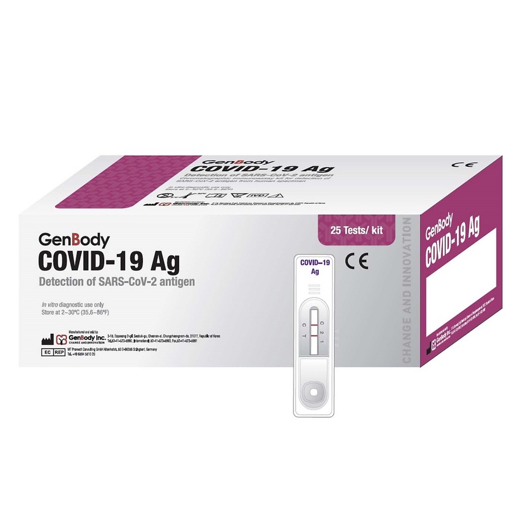 Bộ kit test nhanh COVID-19 Ag GenBody Hàn Quốc