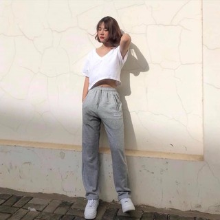 QUẦN ỐNG SUÔNG KIỂU DÁNG QUẦN BAGGY CHẤT LIỆU NỈ DA CÁ QUẦN NỮ GIÁ RẺ | MÃ A82