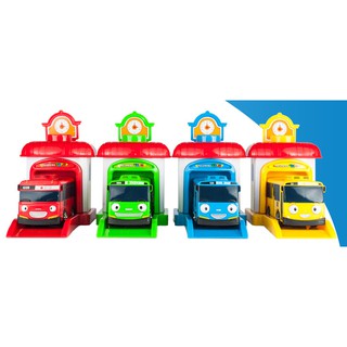 Xe buýt Tayo Bus garage Đồ chơi trẻ em bộ sản phẩm gồm 1 nhà và 1 xe