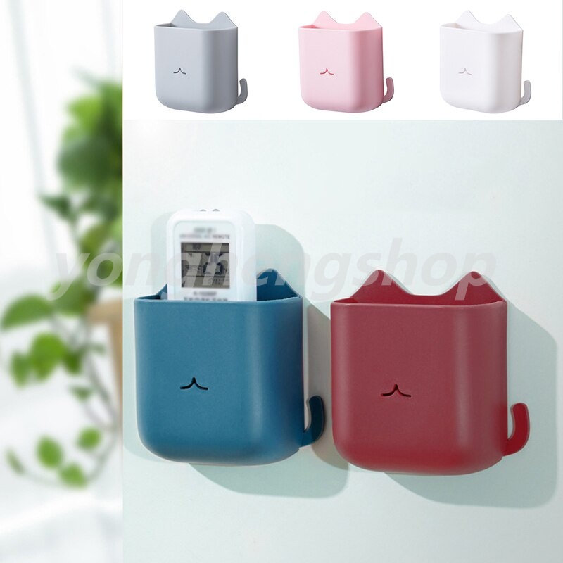 Hộp đựng điều khiển từ xa / điện thoại gắn tường không cần khoan lỗ sử dụng tiện lợi