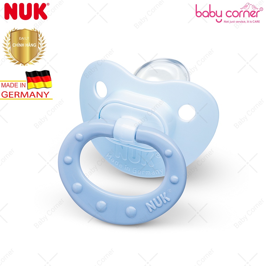 BỘ 2 Ti Ngậm SILICONE NUK CLASSIC Chỉnh Nha Chống Hô Hàm