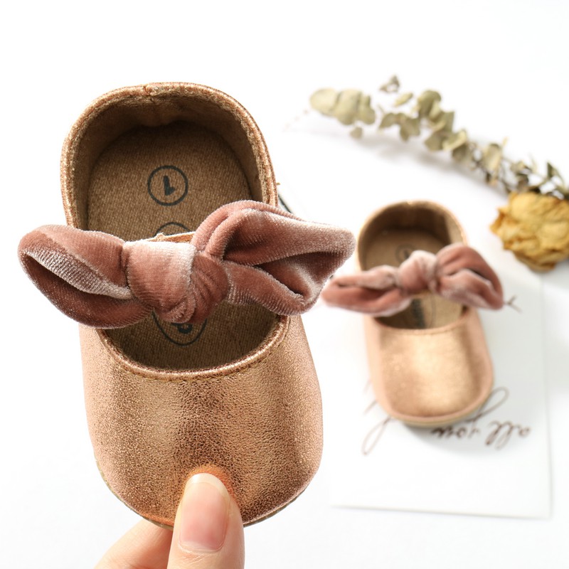 Giày Búp Bê Đính Nơ Thắt Nút Dễ Thương Cho Bé Gái