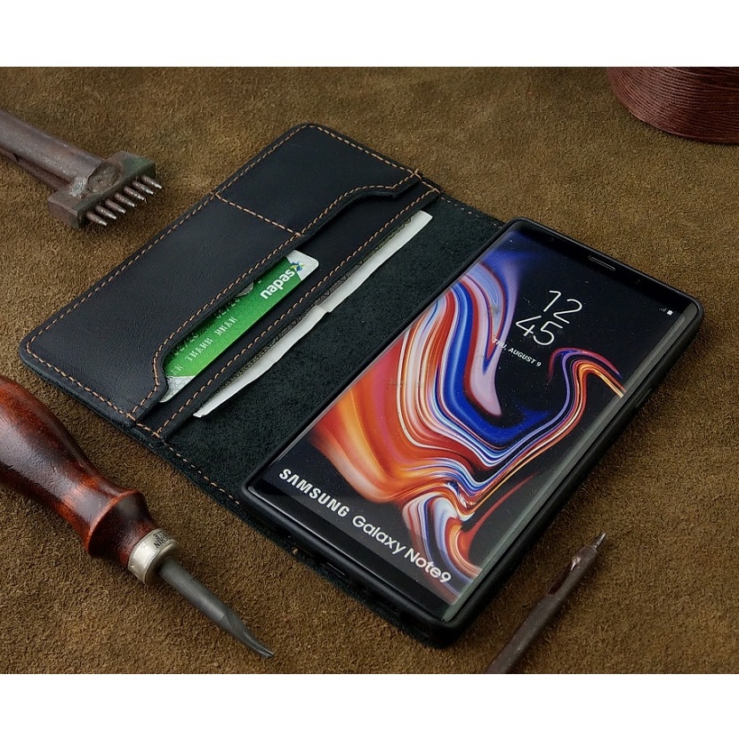 Bao Da Samsung Galaxy Note 9 Handmade Da Bò Thật