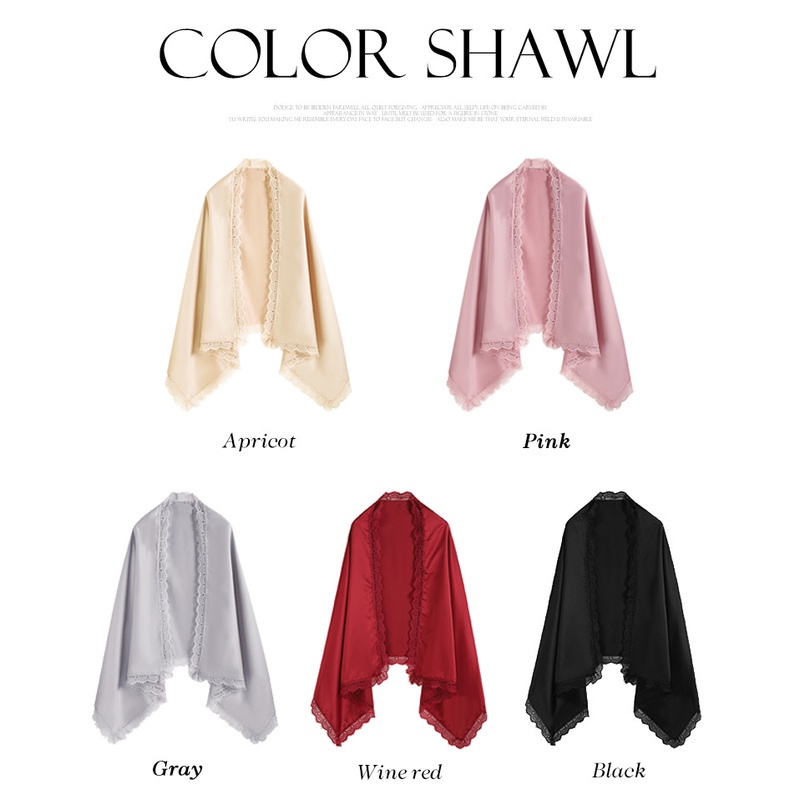 Khăn Choàng Lụa Phối Ren Chống Nắng Phong Cách Nhật Hàn Mới 2021 | BigBuy360 - bigbuy360.vn