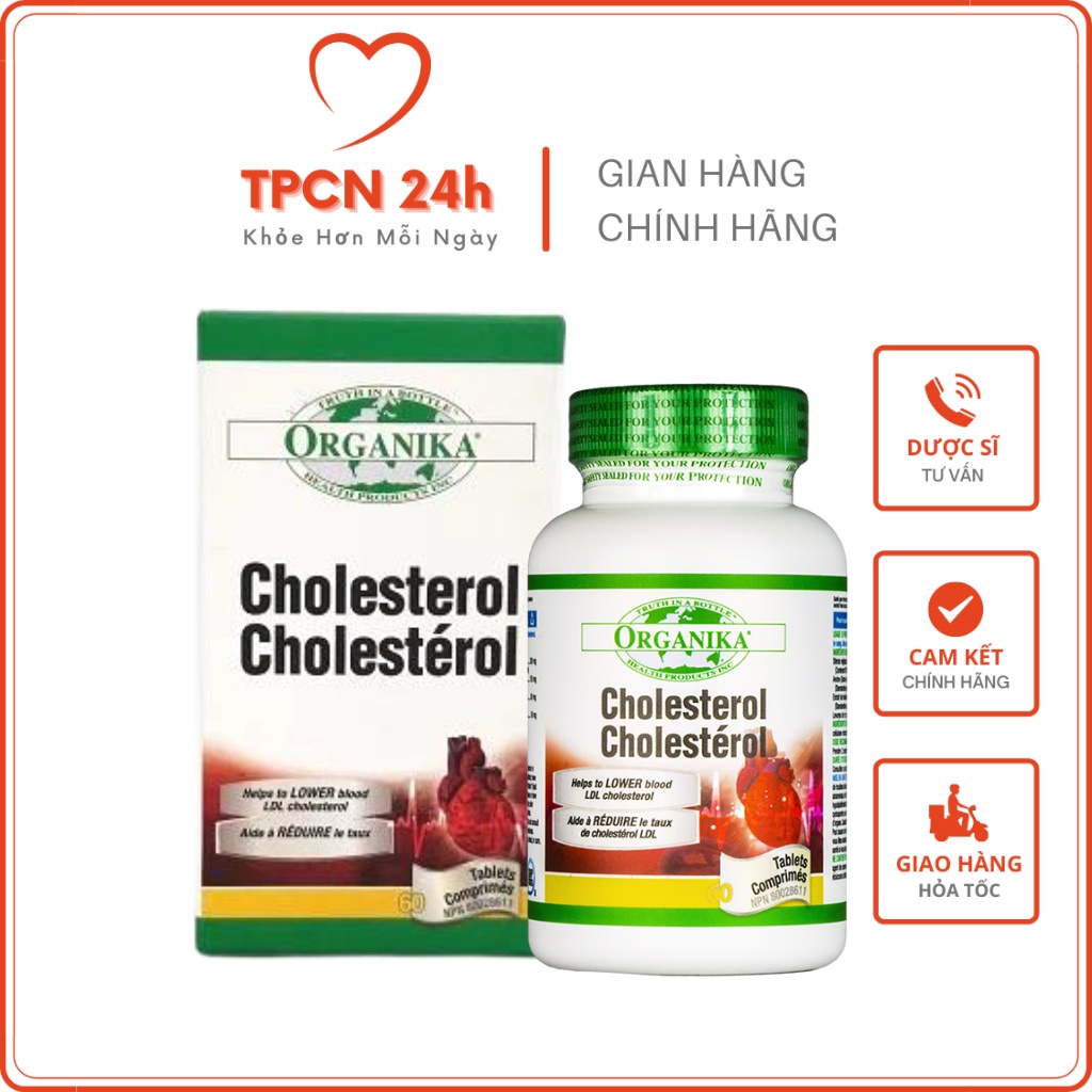 Cholesterol Organika - Hỗ trợ giảm Cholesterol máu, huyết áp cao, tai biến tim mạch