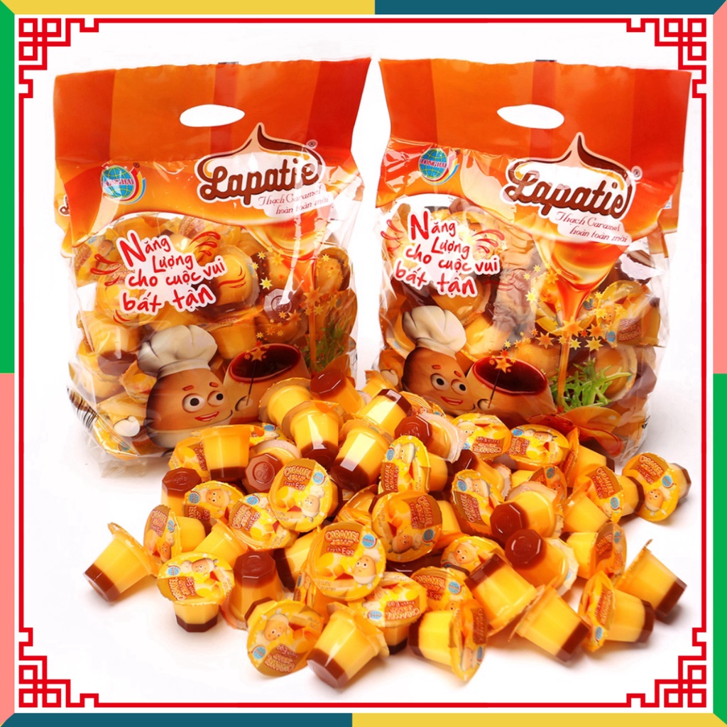 Thạch caramel Lapatie, thạch caramen trứng Long Hải tải trọng túi 992 g