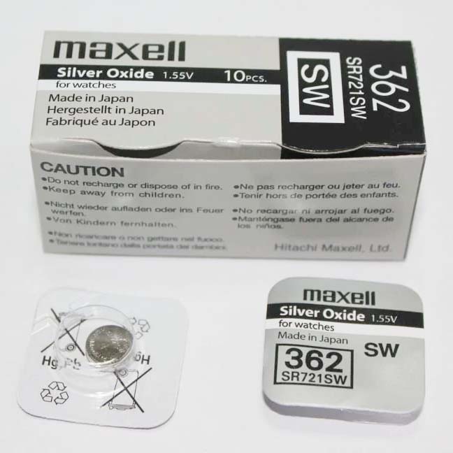 Pin đồng hồ Maxell 362 SR721SW dành cho đồng hồ dùng pin 721 (Loại tốt - Giá 1 viên)