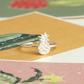 Nhẫn bạc 925 hình dứa Pineapple - Lupi simple (free size)