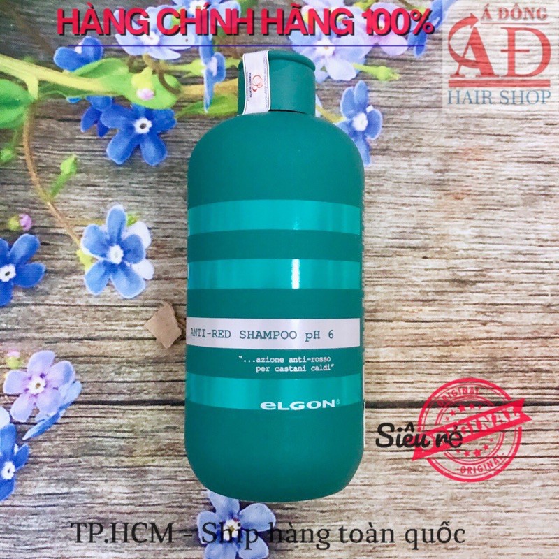 [Chính hãng] [Siêu rẻ] Dầu gội khử ánh đỏ giữ màu rêu tone lạnh Elgon Anti Red shampoo 300ml Ý