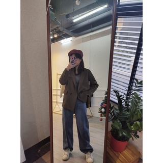 Áo khoác blazer olive dáng oversize