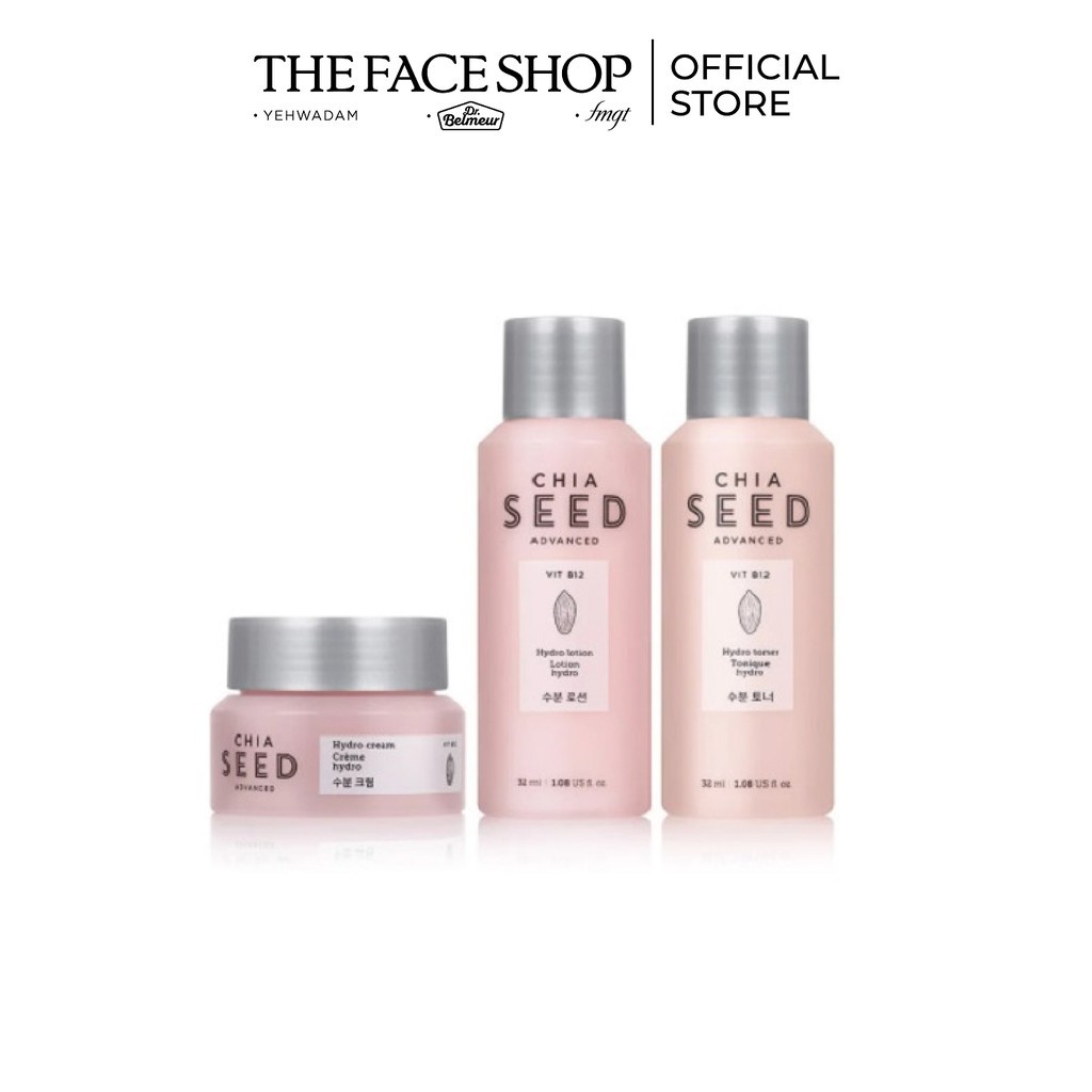 Bộ Sản Phẩm Dưỡng Ẩm THEFACESHOP CHIA SEED HYDRATING TRIO KIT 3pcs