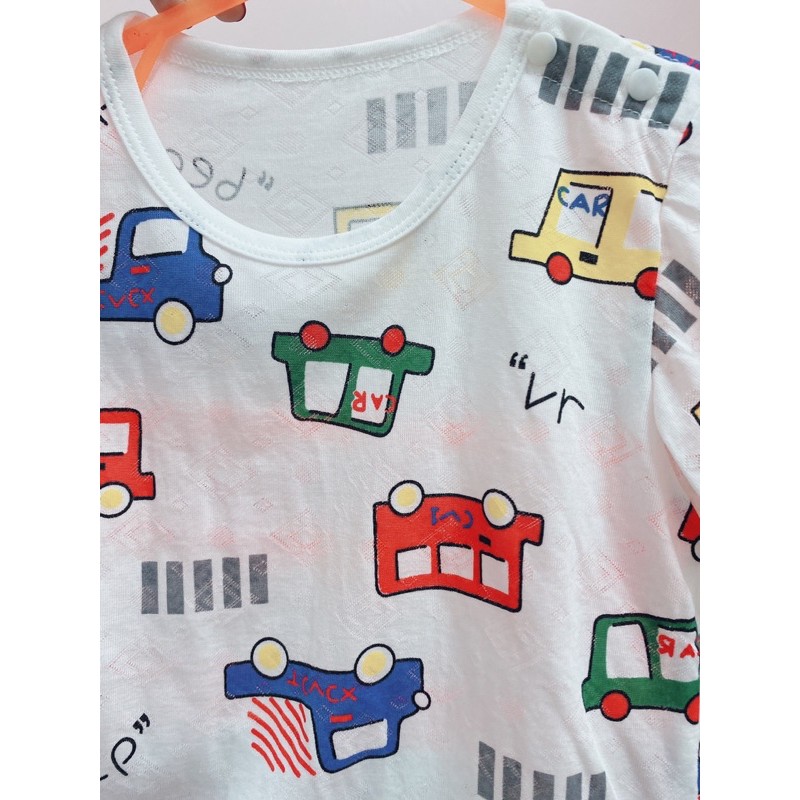 Đồ Ngủ Dài Tay Cho Bé size 1-7 tuổi, Bộ Cotton Lưới Dài Tay Chống Côn Trùng Đốt