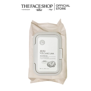 Khăn Giấy Tẩy Trang Thanh Lọc Lỗ Chân Lông TheFaceShop Jeju Volcanic Lava Pore Cleansing Wipes