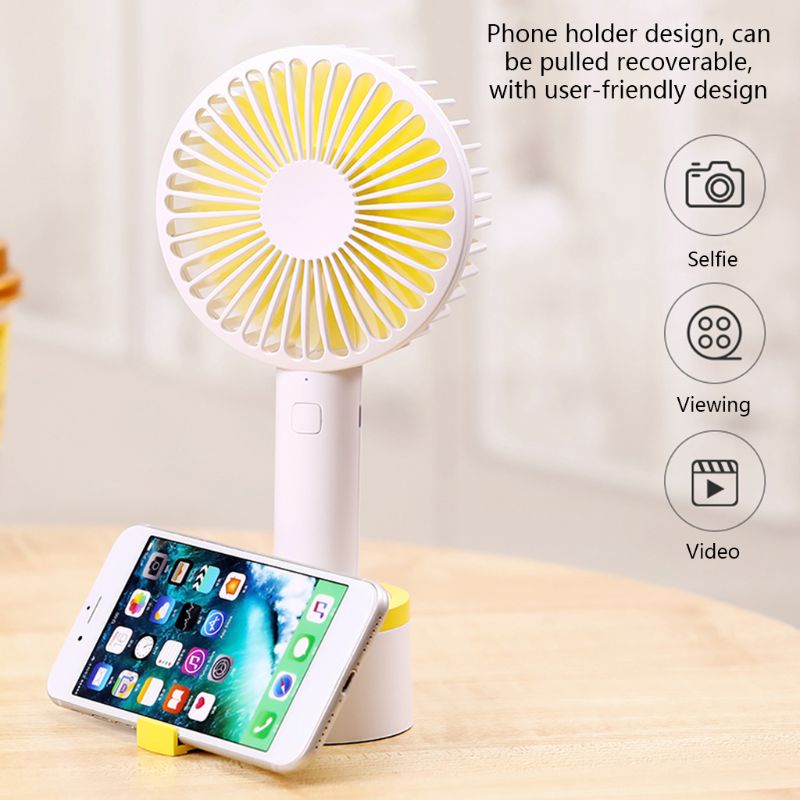 Quạt Làm Mát Mini Để Bàn Kèm Sạc USB Tiện Dụng Chất Lượng Cao