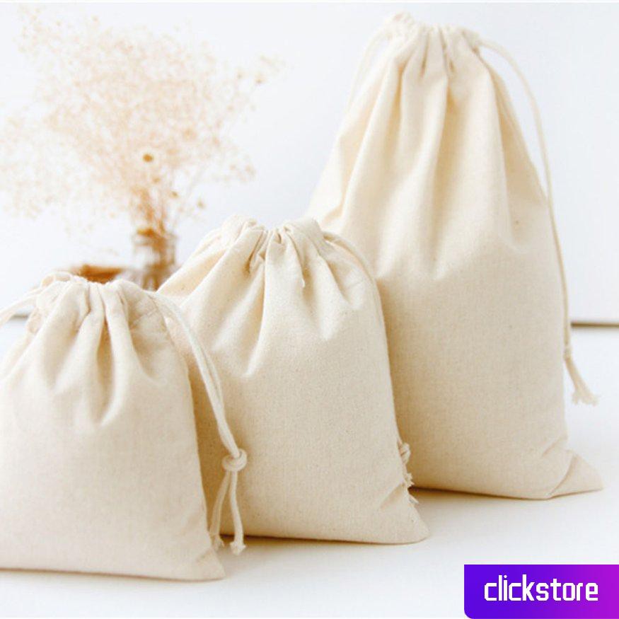 Túi Dây Rút Cotton Màu Sắc Ngọt Ngào