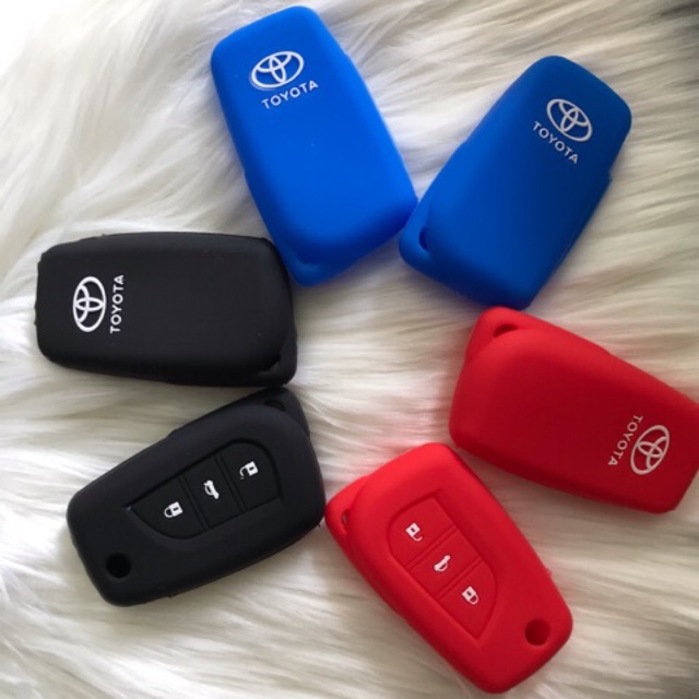 Bao silicone chìa khoá gập TOYOTA Altis Fortuner 3 nút