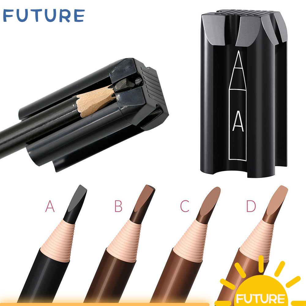 [Hàng mới về] Đồ chuốt bút chì trang điểm lông mày / môi / xăm 4 trong 1 hình mỏ vịt bằng nhựa chống nước