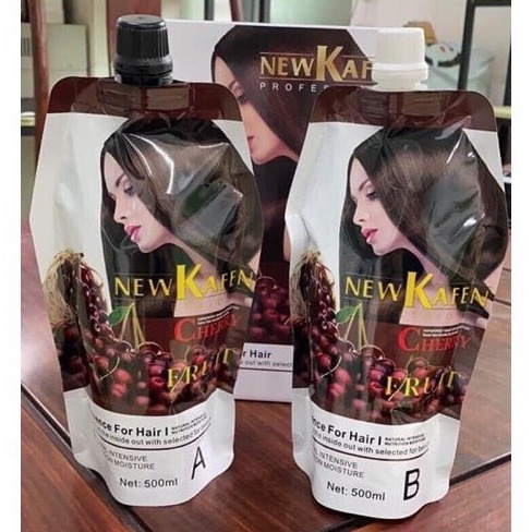Nhuộm Đen Nâu Phủ Bạc KAFFEN Keratin Macdamia Cao Cấp , Kaffen Phủ Bạc 100% Không Dính Da Đầu 500mlx2
