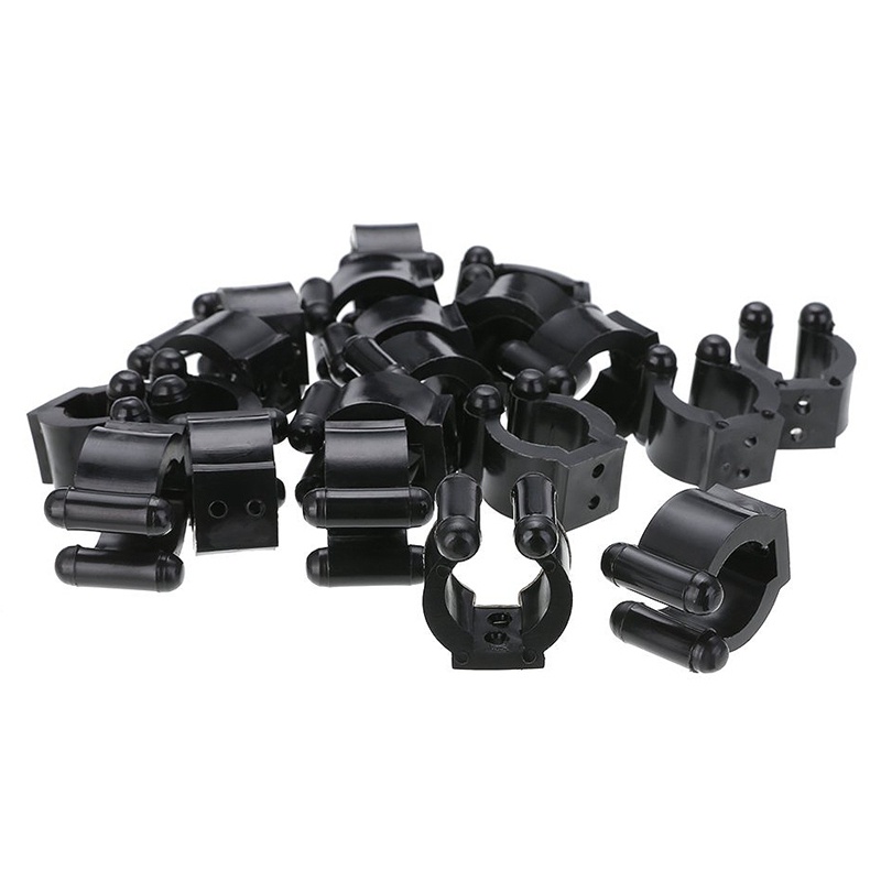 Set 20 Kẹp Giữ Cần Câu Cá Đường Kính Trong 16Mm Màu Đen