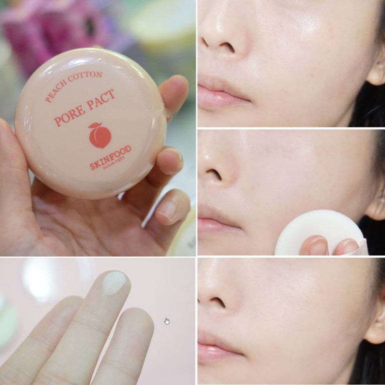 Phấn Nén Đào kiềm dầu Skinfood Peach Cotton Pore Blur Pact | BigBuy360 - bigbuy360.vn