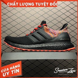 (FREE SHIP + HỘP + QUÀ) Giày thể thao ULTRA BOOST 4.0 multi colors Black đen gót thổ cẩm siêu đẹp cho nam và nữ