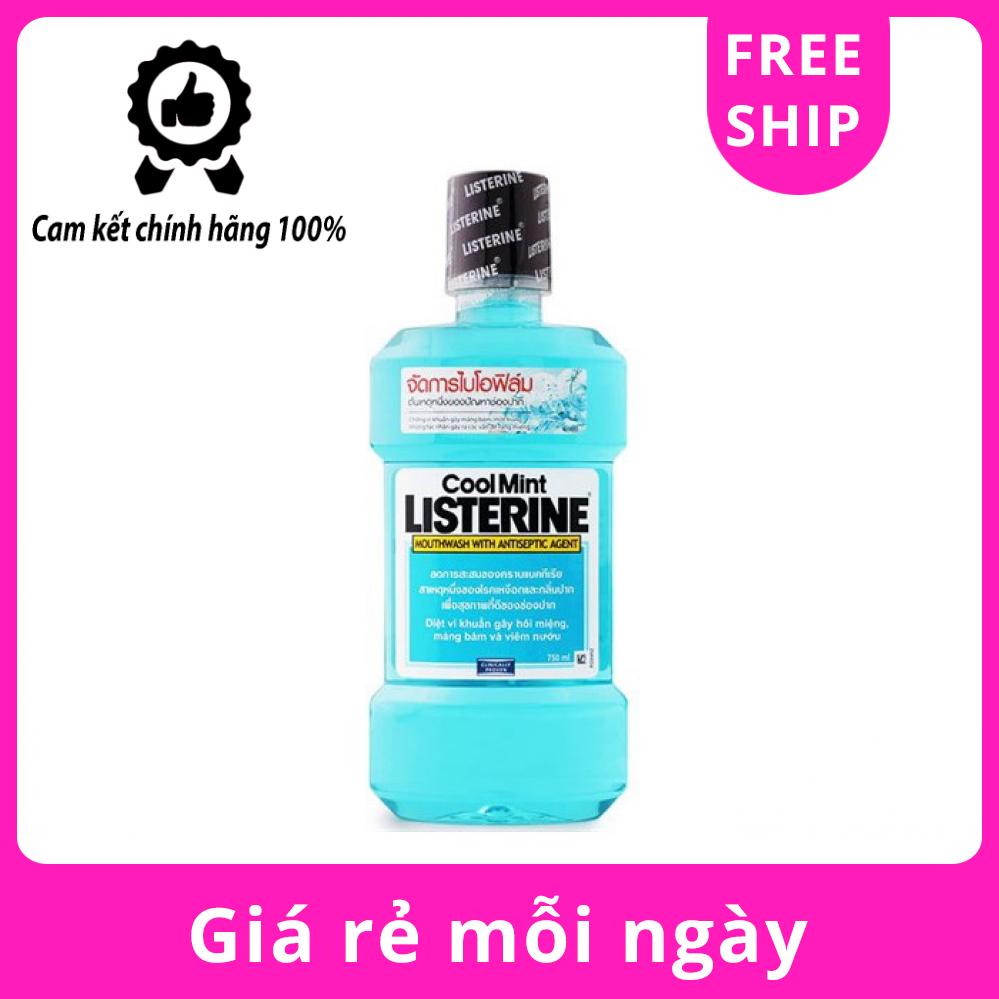 Nước Súc Miệng Diệt Khuẩn Listerine Cool Mint 750ml