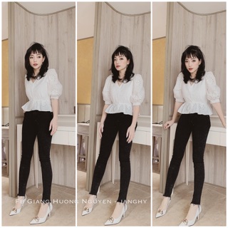 Áo peplum thô ren