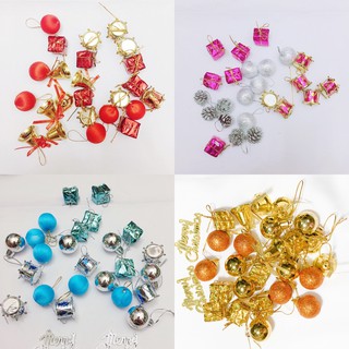 Set 24 món trái châu, trang trí cây tùng giáng sinh, trang trí cây thông Noel