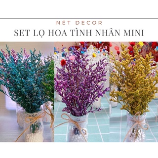 🍁 Set lọ hoa khô Tình Nhân mini mix sẵn trang trí phòng ngủ 🍁