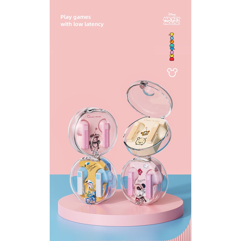 Tai nghe Bluetooth Disney LK11 2022 Cô gái nhỏ mới Phim hoạt hình dễ thương Tai nghe chất lượng âm thanh HIFI