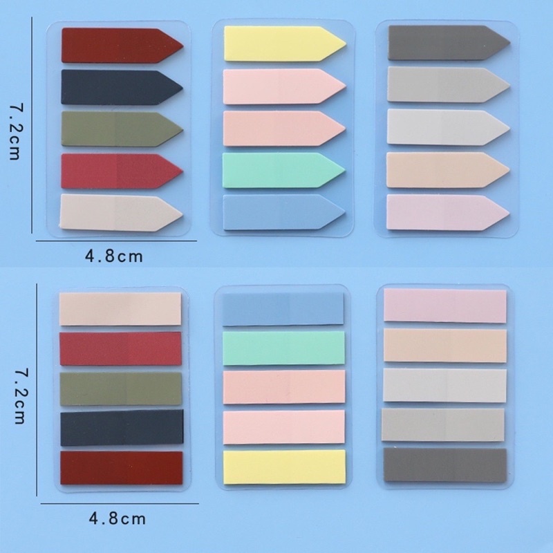 Giấy dán ghi chú bookmark 125 tờ trong suốt đánh dấu trang sách vở
