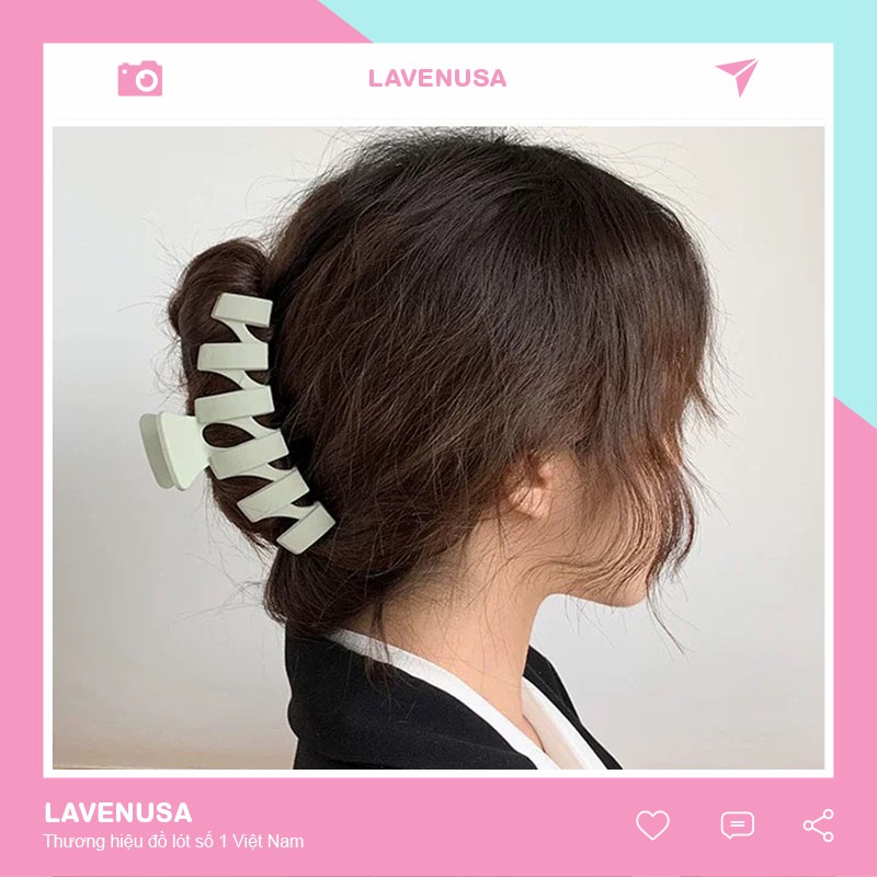 Kẹp tóc càng cua phong cách Hàn Quốc size lớn nhiều màu đẹp LAVENUSA CT15