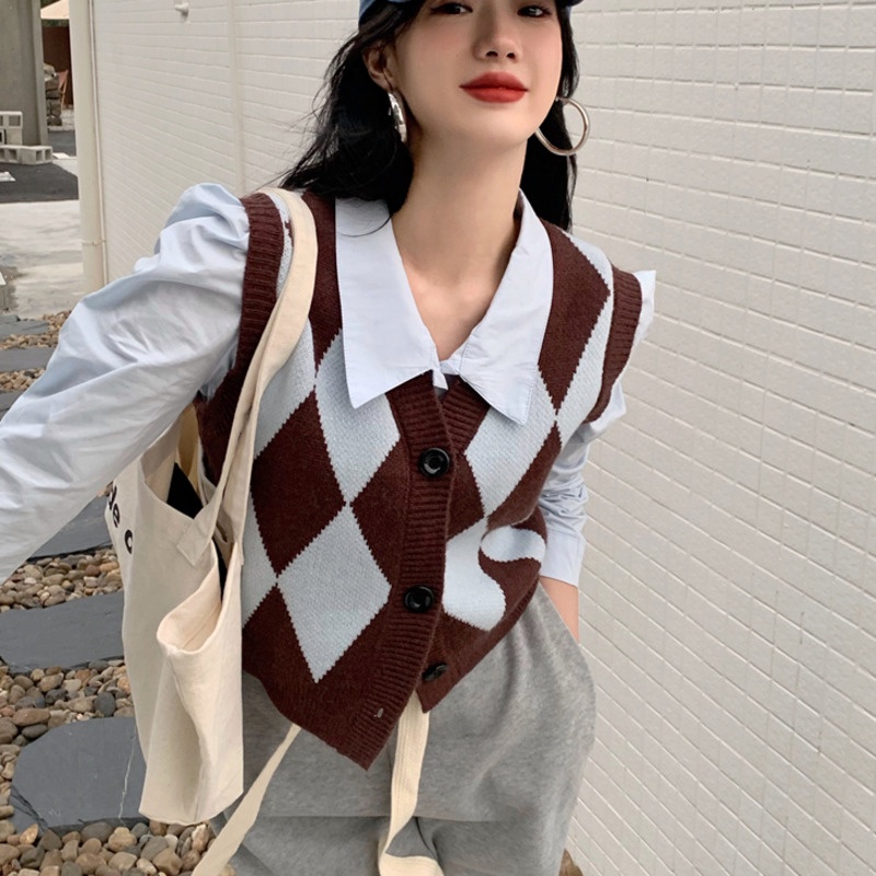 Áo len nữ không tay thời trang Hàn Quốc | BigBuy360 - bigbuy360.vn