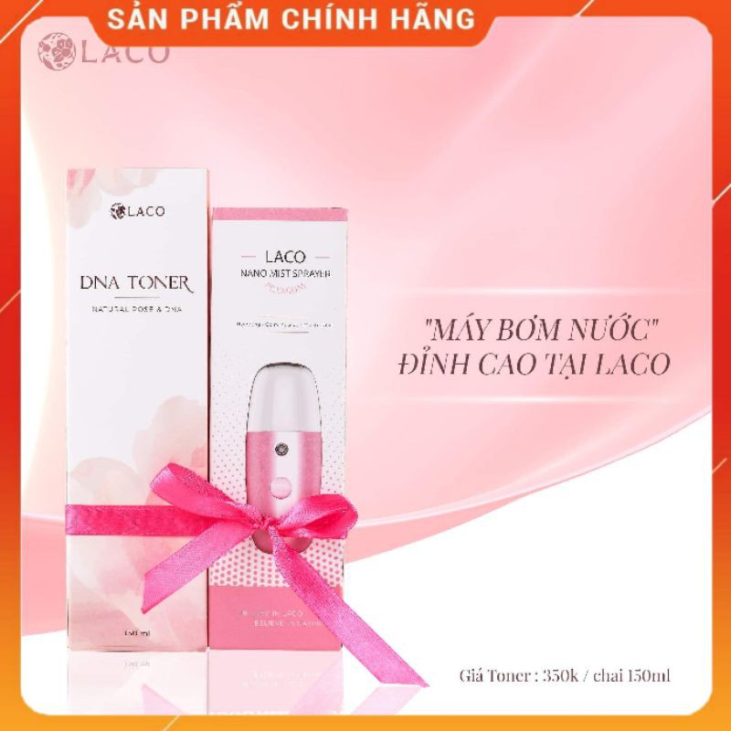 [MUA 1 TẶNG 1]Toner DNA Laco 150ml (Tặng 1 máy phun sương NANO)- giúp cân bằng độ ẩm, se khít lỗ chân lông, trắng da