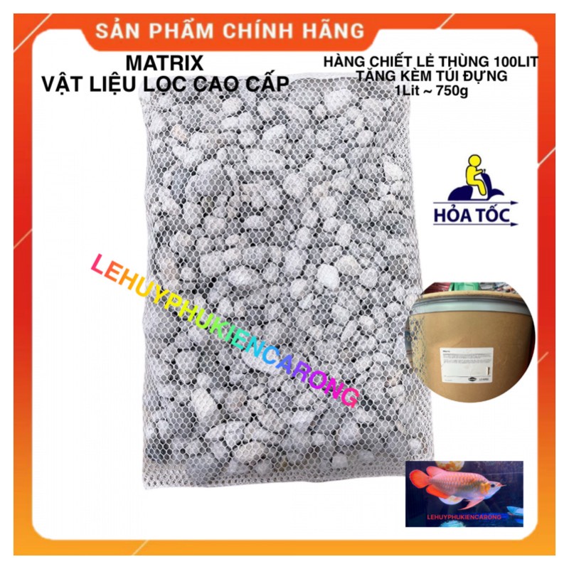 [Mã PET50 giảm 10% - tối đa 50K đơn 250K] Matrix Seachem Chiết Lẻ 500g, 1LÍT - Vật Liệu Lọc Cao Cấp Cho Hồ Cá Cảnh