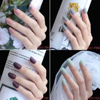 Bộ 24 Móng Tay Giả Màu Trơn Nhám