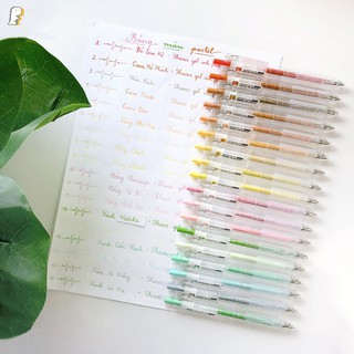 [Hàng có sẵn] Bút gel màu Shanos bảng màu Pastel