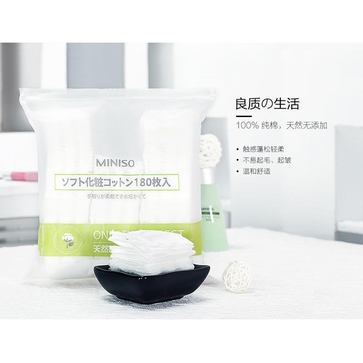 Bông Tẩy Trang Miniso Only The Purest Cotton Pads 180 Miếng