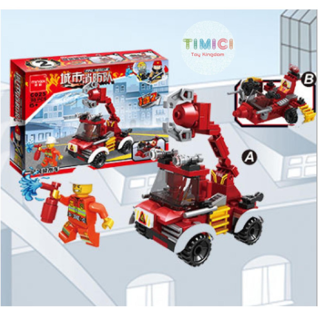 [LC023] Xe ô tô đồ chơi Lego cứu hỏa xếp hình &quot; 8 IN 1&quot; cho bé